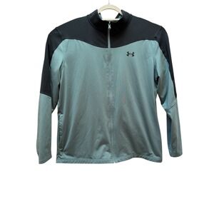 Under Armour ColdGear Men's XL Full Zip Jacket Black Teal Golf Athletic